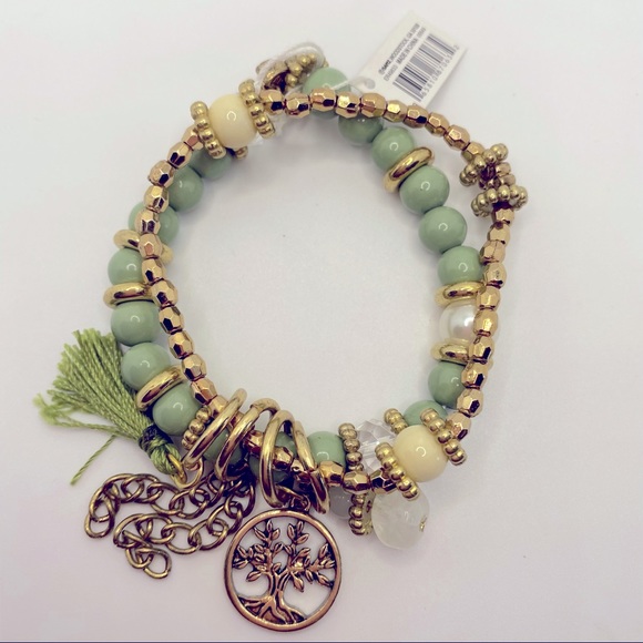 Bracelet tassel and eternity tree of life Sage - Picture 6 of 7